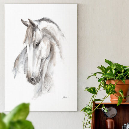 ” Watercolor Equine Study II ” Painting Print - Chic Decora