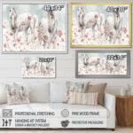 " Watercolors Pink Wild Horses " - Image 3