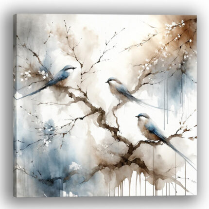 ” Whispering Branches: Trio Of Birds;Whispering Branches: Trio Of Birds “ - Chic Decora