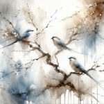 " Whispering Branches: Trio Of Birds;Whispering Branches: Trio Of Birds " - Image 2