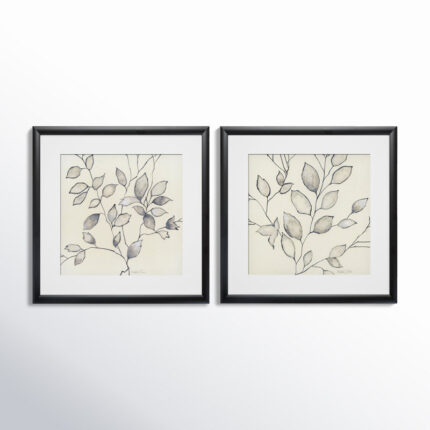 ” Whispering Leaves ” 2 – Pieces Painting Print - Chic Decora