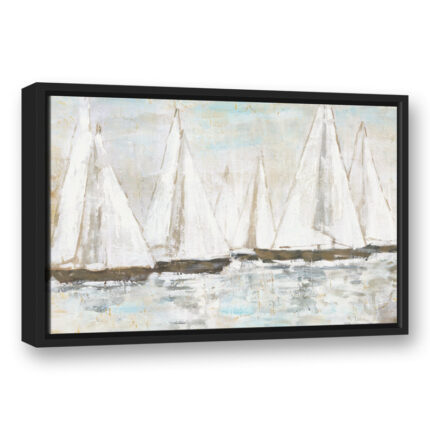 ” White Painted Sailboats ” Painting Print - Chic Decora