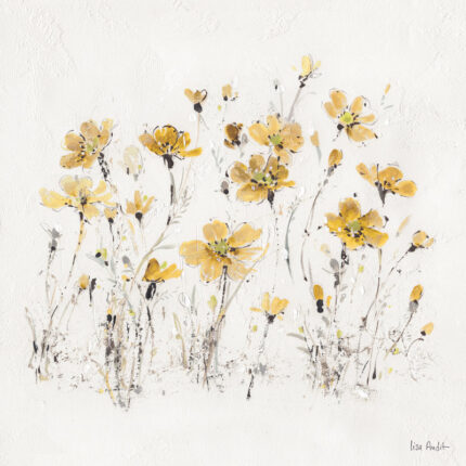 ” Wildflowers III Yellow ” by Lisa Audit Painting Print - Chic Decora