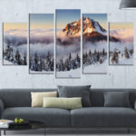 " Winter Mountain Landscape " 5 - Pieces - Image 5