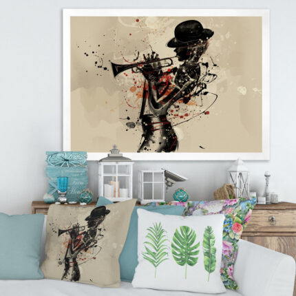 ” Woman Playing Jazz Trumpet “ - Chic Decora