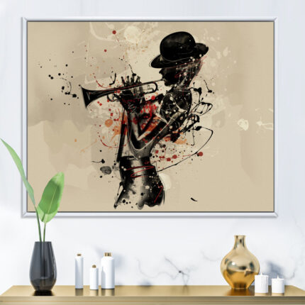 ” Woman Playing Jazz Trumpet “ - Chic Decora