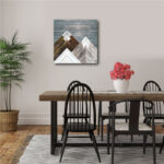 " Wood Inlay Mountains I " - Image 3