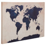 " World Map - Navy " by Michael Tompsett - Image 2
