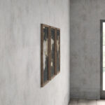 " World Map In Gold And Gray " by Elizabeth Medley 3 - Pieces - Image 5