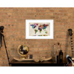 " World Map Urba Watercolor II " by Michael Tompsett