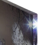 23.5" LED Lighted Nighttime City Park Winter Scene Canvas Wall Art - Image 3