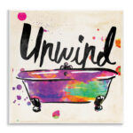 'Unwind Rainbow Colors Icon Bath' Painting Print on Canvas