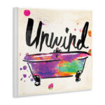 'Unwind Rainbow Colors Icon Bath' Painting Print on Canvas - Image 2