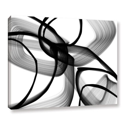 Abstract Poetry in Black and White 100′ by Irena Orlov, Modern Abstract Gallery Canvas Wall Art - Chic Decora