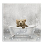 Baby Bear Bath Time Cute Animal' - Graphic Art Print