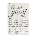 Be Our Guest Poem Cursive' Graphic Art Print
