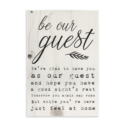 Be Our Guest Poem Cursive’ Graphic Art Print - Chic Decora