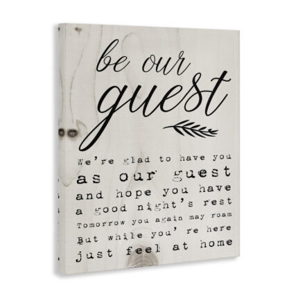 Be Our Guest Poem Cursive’ Graphic Art Print - Chic Decora