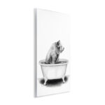 Bear in a Tub Funny Animal Bathroom' by Rachel Neiman - Drawing Print - Image 2
