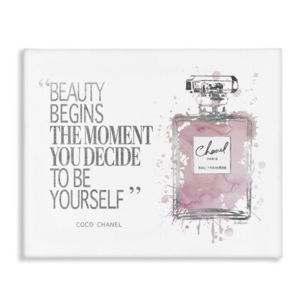 Beauty Begins Fashion Perfume' Textual Art