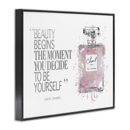 Beauty Begins Fashion Perfume’ Textual Art - Chic Decora