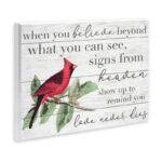 Believe Love Never Dies Inspirational Cardinal Bird Word Design' by Daphne Polselli Graphic Art Print - Image 2