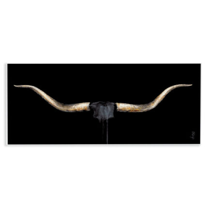 Bull Horns Shadow Black Brown Animal’ by Third and Wall – Painting Print - Chic Decora