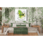 Citron Petals' by Jan Weiss, Green Floral Abstract Fine Art Gallery Canvas Print - Image 4