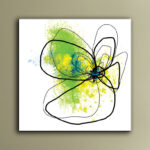 Citron Petals' by Jan Weiss, Green Floral Abstract Fine Art Gallery Canvas Print - Image 6