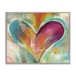 Colorful Textural Heart' Graphic Art Print
