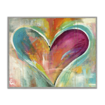 Colorful Textural Heart’ Graphic Art Print - Chic Decora