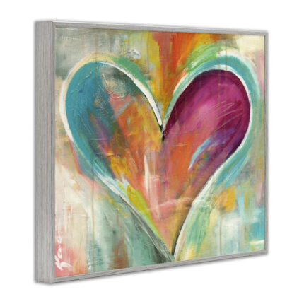 Colorful Textural Heart’ Graphic Art Print - Chic Decora