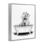 Elephant in a Tub Funny Animal Bathroom' by Rachel Neiman - Drawing Print - Image 2