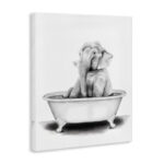 Elephant in a Tub Funny Animal Bathroom' by Rachel Neiman - Drawing Print - Image 2