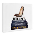 Fashion Book Set Leopard Pumps Heels' Graphic Art Print - Image 2