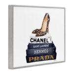 Fashion Book Set Leopard Pumps Heels' Graphic Art Print - Image 2