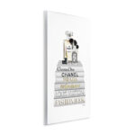 Fashion Designer Makeup Bookstack White Gold' Textual Art - Image 2