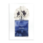 Fashion Designer Perfume Flower Blue' Textual Art