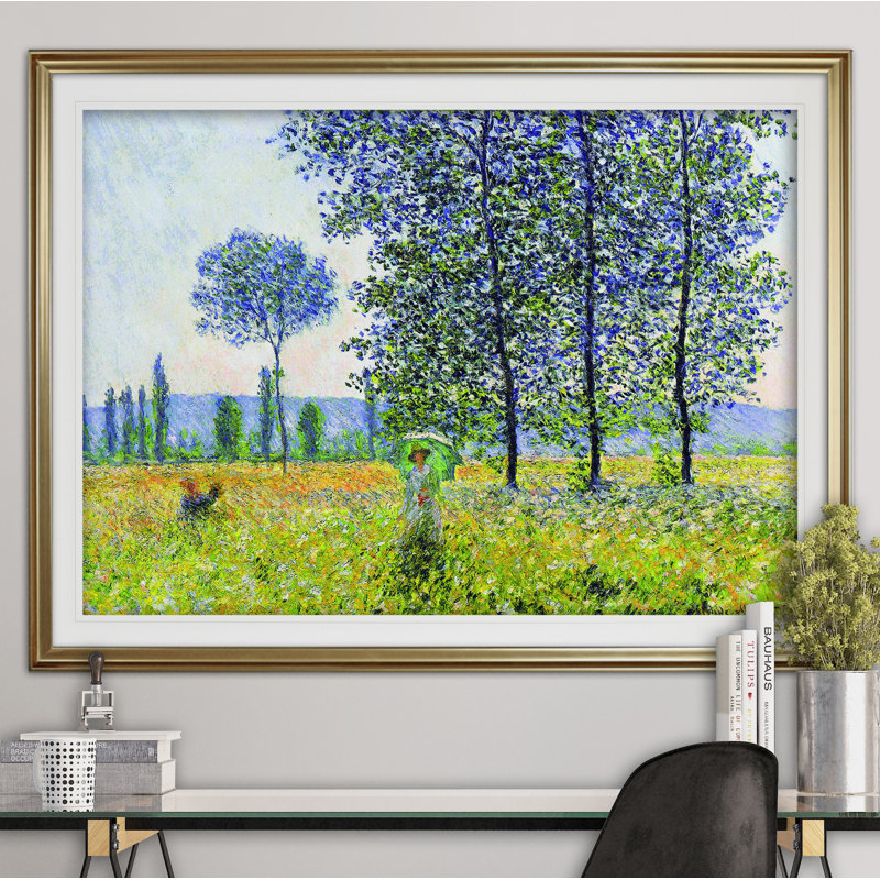 Field in Spring’ Print on Canvas by Claude Monet - Chic Decora