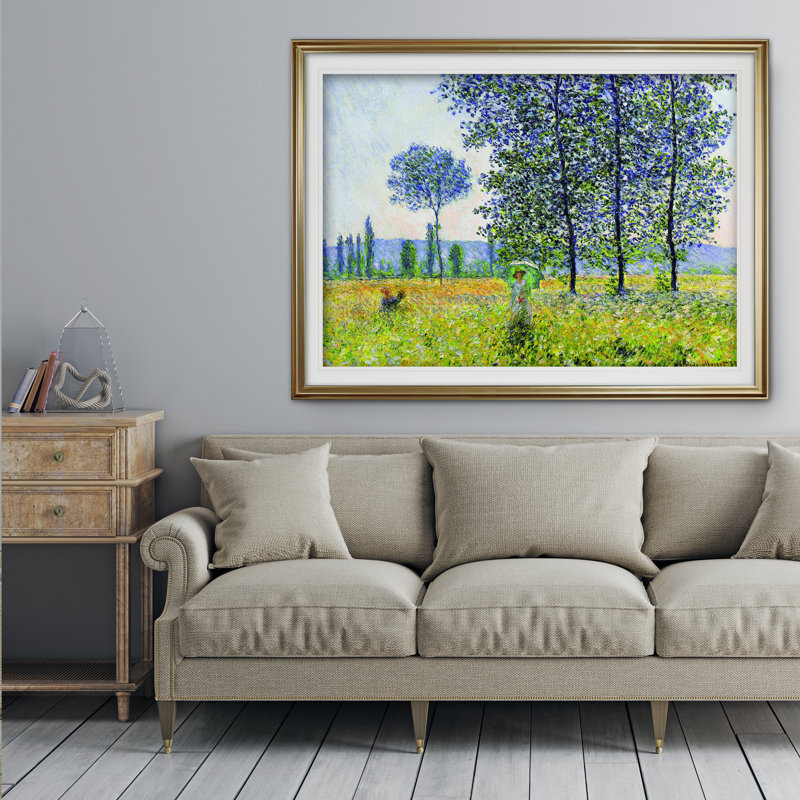 Field in Spring’ Print on Canvas by Claude Monet - Chic Decora