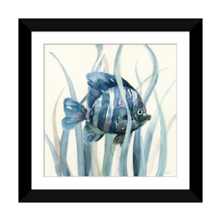 Fish in Seagrass I’ Print on Canvas - Chic Decora