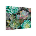 Floral Succulents v2 Crop' by Danhui Nai - Painting Print - Image 3