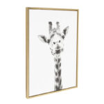 Giraffe Portrait' - Framed Drawing Print on Wrapped Canvas - Image 7