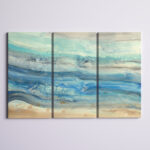 Ocean Mineral Waves' Painting Multi-Piece Image on Canvas - Image 5