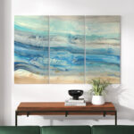 Ocean Mineral Waves' Painting Multi-Piece Image on Canvas