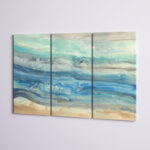 Ocean Mineral Waves' Painting Multi-Piece Image on Canvas - Image 2