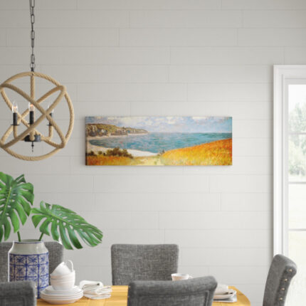 Path Through the Corn at Pourville’ by Claude Monet Painting Print on Canvas - Chic Decora