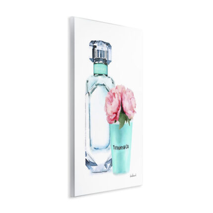 Perfume Bottle and Peonies’ – Graphic Art Print - Chic Decora
