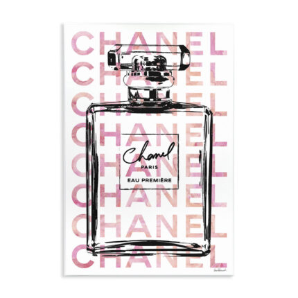 Perfume Bottle with Words' Graphic Art Print