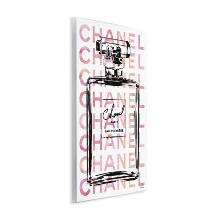 Perfume Bottle with Words’ Graphic Art Print - Chic Decora